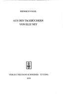 Tapa de Aus den Tagebüchern von Elly Ney