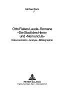 Tapa de Otto Flakes Lauda-Romane "Die Stadt des Hirns" und "Nein und Ja"