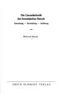 Tapa de Die Literarästhetik des französischen Barock