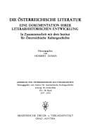 Tapa de Die Österreichische Literatur: Ihr Profil an der Wende vom 18. zum 19. Jahrhundert (1750-1830) (German Edition)
