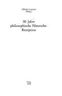 Tapa de 90 Jahre philosophische Nietzsche-Rezeption
