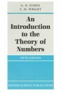 Tapa de An introduction to the theory of numbers