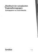 Tapa de Handbuch der europäischen Regionalbewegungen