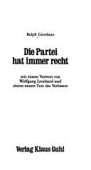 Tapa de Die Partei hat immer recht