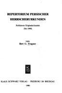 Tapa de Repertorium persischer Herrscherurkunden