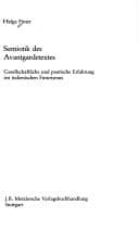 Tapa de Semiotik des Avantgardetextes