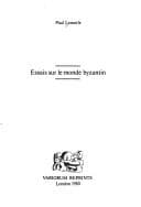 Tapa de Essais sur le monde byzantin