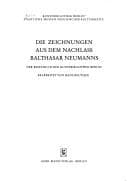 Tapa de Die Zeichungen aus dem Nachlass Balthasar Neumanns