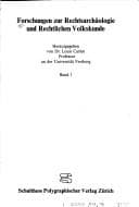 Tapa de Forschungen zur Rechtsarchäologie und rechtlichen Volkskunde