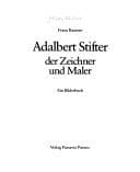 Tapa de Adalbert Stifter, der Zeichner und Maler