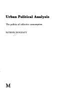 Tapa de Urban political analysis