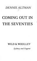 Tapa de Coming out in the seventies