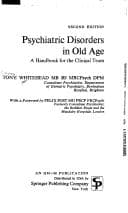 Tapa de Psychiatric disorders in old age