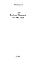 Tapa de Über Friedrich Dürrenmatt und Max Frisch
