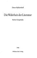 Tapa de Die Wahrheit der Literatur