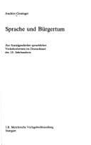 Tapa de Sprache und Bürgertum
