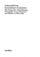Tapa de Lebenserfahrung und kollektives Gedächtnis: D. Praxis d. "oral history" (German Edition)