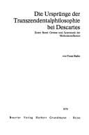 Tapa de Die Ursprünge der Transzendentalphilosophie bei Descartes