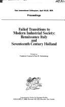 Tapa de Failed transitions to modern industrial society