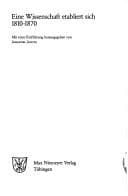 Tapa de Eine Wissenschaft etabliert sich