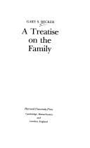 Tapa de A treatise on the family