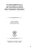 Tapa de Fundamentals of generalized recursion theory