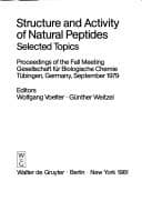 Tapa de Structure and activity of natural peptides