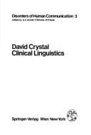 Tapa de Clinical linguistics