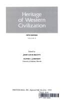 Tapa de Heritage of western civilization