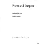 Tapa de Form and purpose