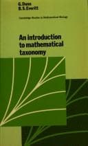 Tapa de An introduction to mathematical taxonomy