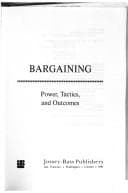 Tapa de Bargaining, power, tactics, and outcomes