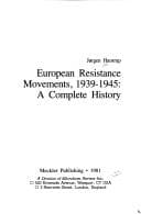 Tapa de European resistance movements, 1939-1945