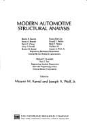 Tapa de Modern automotive structural analysis