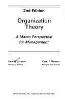 Tapa de Organization theory