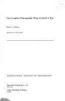 Tapa de The complete photographs of Jacob Riis