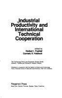 Tapa de Industrial productivity and international technical cooperation