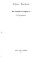 Tapa de Philosophical linguistics