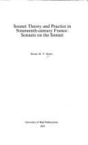 Tapa de Sonnet theory and practice in nineteenth-century France