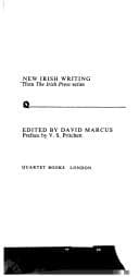 Tapa de New Irish writing from the Irish Press series
