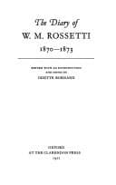 Tapa de The diary of W. M. Rossetti 1870-1873