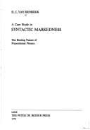 Tapa de A case study in syntactic markedness