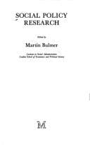Tapa de Social policy research