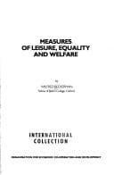 Tapa de Measures of leisure, equality and welfare