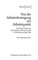 Tapa de Von der Arbeiterbewegung zur Arbeiterpartei