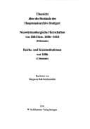 Tapa de Übersicht über die Bestände des Hauptstaatsarchivs Stuttgart