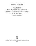 Tapa de Regesten der Kaiserurkunden des oströmischen Reiches von 565-1453