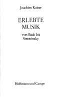Tapa de Erlebte Musik