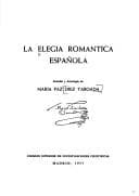 Tapa de La Elegía romántica española