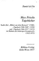 Tapa de Max Frischs Tagebücher